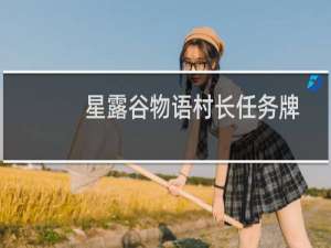 星露谷物语村长任务牌