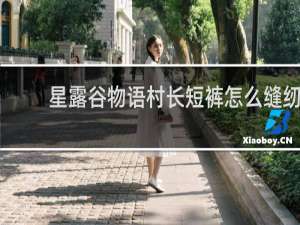 星露谷物语村长短裤怎么缝纫