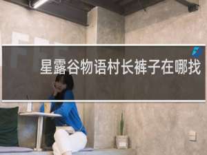 星露谷物语村长裤子在哪找