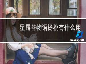 星露谷物语杨桃有什么用