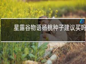 星露谷物语杨桃种子建议买吗