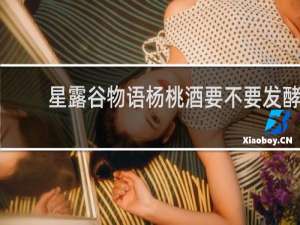 星露谷物语杨桃酒要不要发酵