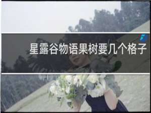 星露谷物语果树要几个格子
