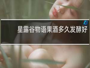 星露谷物语果酒多久发酵好