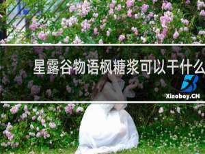 星露谷物语枫糖浆可以干什么