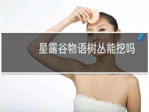 星露谷物语树丛能挖吗
