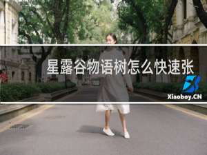 星露谷物语树怎么快速张