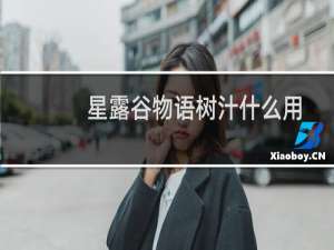 星露谷物语树汁什么用