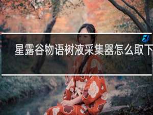 星露谷物语树液采集器怎么取下来