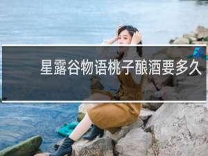 星露谷物语桃子酿酒要多久