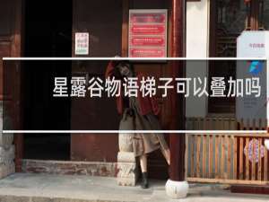 星露谷物语梯子可以叠加吗