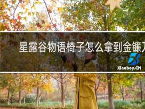 星露谷物语椅子怎么拿到金镰刀