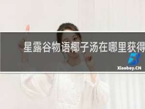 星露谷物语椰子汤在哪里获得