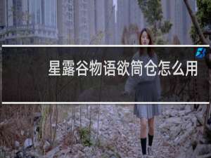 星露谷物语欲筒仓怎么用