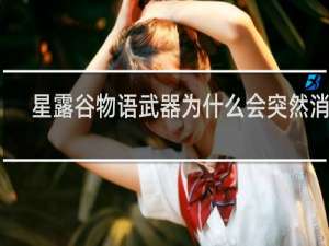 星露谷物语武器为什么会突然消失