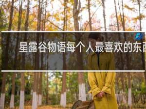 星露谷物语每个人最喜欢的东西