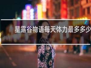 星露谷物语每天体力最多多少
