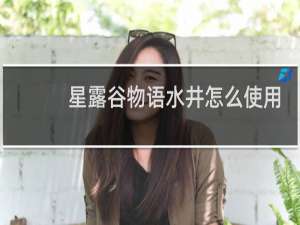 星露谷物语水井怎么使用