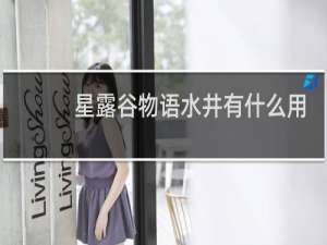 星露谷物语水井有什么用