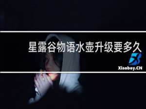 星露谷物语水壶升级要多久