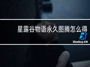 星露谷物语永久图腾怎么得