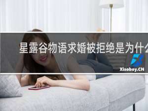 星露谷物语求婚被拒绝是为什么
