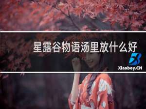 星露谷物语汤里放什么好