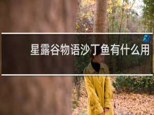 星露谷物语沙丁鱼有什么用