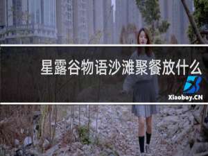 星露谷物语沙滩聚餐放什么