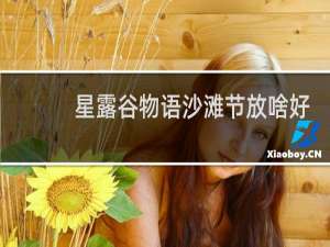 星露谷物语沙滩节放啥好