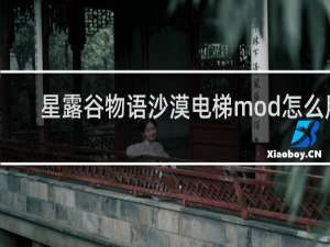 星露谷物语沙漠电梯mod怎么用