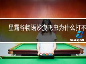 星露谷物语沙漠飞虫为什么打不了