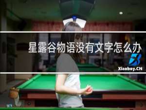 星露谷物语没有文字怎么办