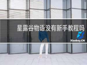 星露谷物语没有新手教程吗