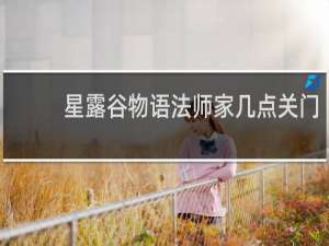 星露谷物语法师家几点关门