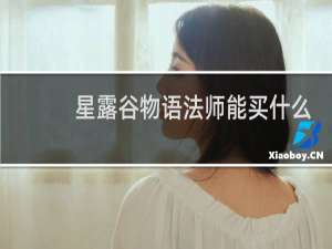 星露谷物语法师能买什么