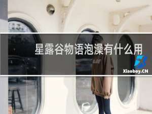 星露谷物语泡澡有什么用