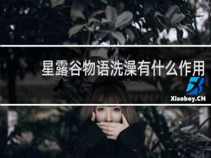 星露谷物语洗澡有什么作用