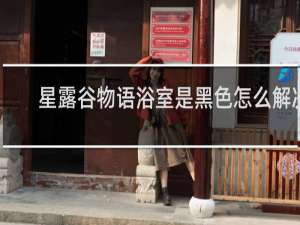 星露谷物语浴室是黑色怎么解决