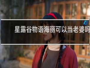 星露谷物语海丽可以当老婆吗