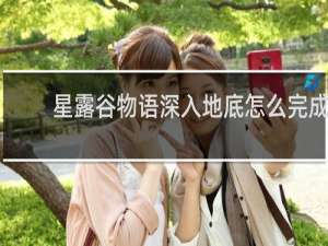 星露谷物语深入地底怎么完成