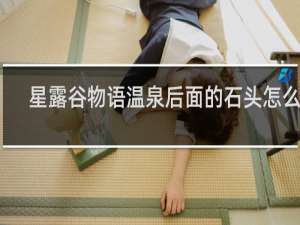 星露谷物语温泉后面的石头怎么挪