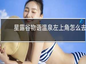 星露谷物语温泉左上角怎么去