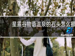 星露谷物语温泉的石头怎么挪