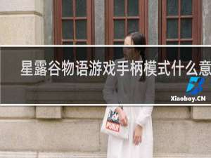 星露谷物语游戏手柄模式什么意思