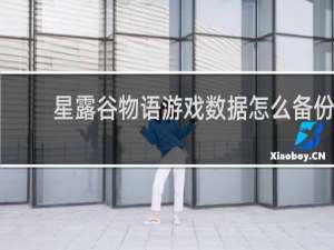 星露谷物语游戏数据怎么备份