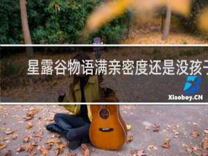 星露谷物语满亲密度还是没孩子