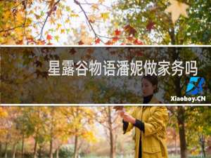 星露谷物语潘妮做家务吗