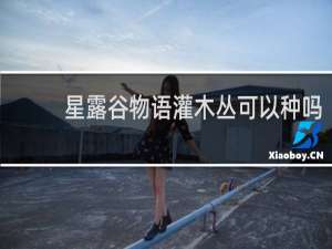 星露谷物语灌木丛可以种吗