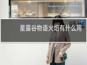 星露谷物语火焰有什么用